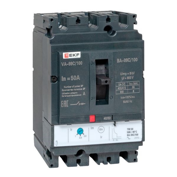 Автоматический выключатель в литом корпусе  EKF mccb99C-100-50 150177