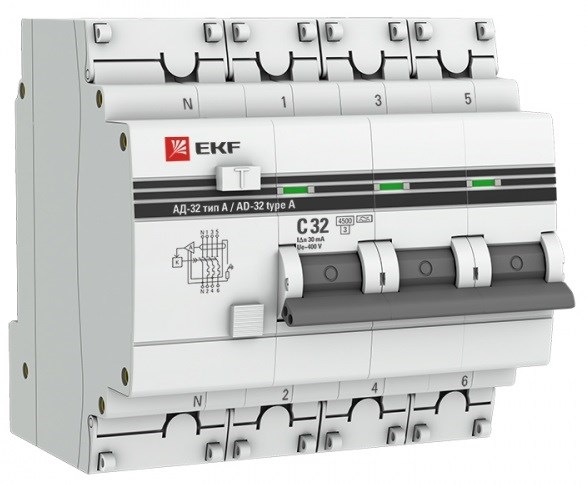 Автомат дифференциальный EKF DA32-32-30-4P-a-pro 150551