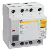Выключатель дифференциального тока (ВДТ, УЗО)  IEK MDV10-4-063-300 150566
