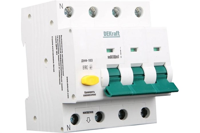 Автоматический выключатель дифф. тока (АВДТ)  DEKraft 16215DEK 150642