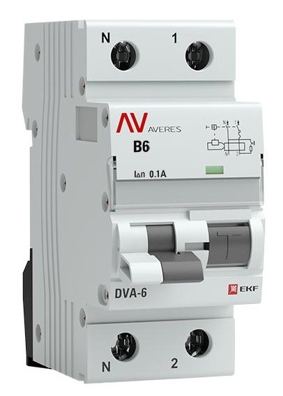 Автомат дифференциальный EKF rcbo6-1pn-6B-100-ac-av 150710
