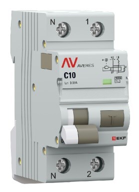 Автомат дифференциальный EKF rcbo10-1pn-10C-30-ac-av 150783
