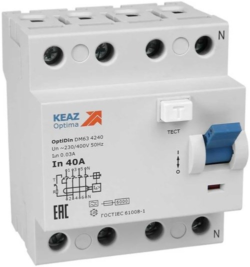 Автоматический выключатель дифф. тока (АВДТ)  КЭАЗ 254223 150914