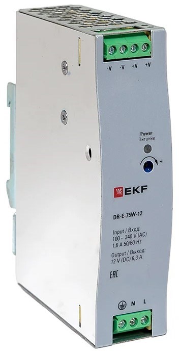 Блок питания  EKF DR-E-75W-12 151252