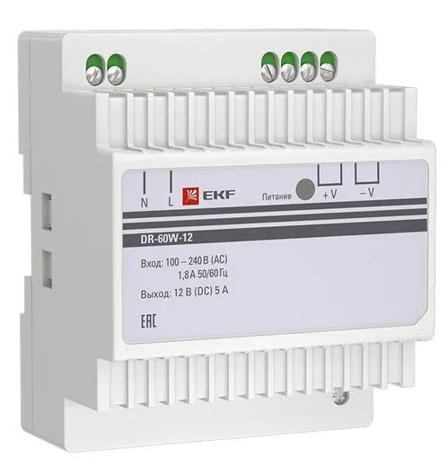 Блок питания  EKF dr-60w-12 151258