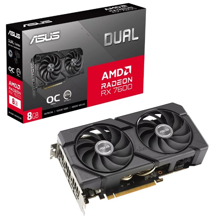Видеокарта;ASUS;Radeon;RX;7600;DUAL;OC;EVO;(DUAL-RX7600-O8G-EVO) 104529