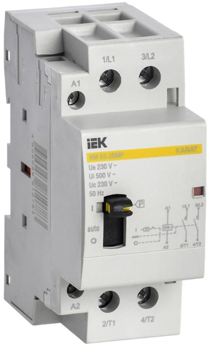 Контактор модульный IEK MKK12-63-20 152001