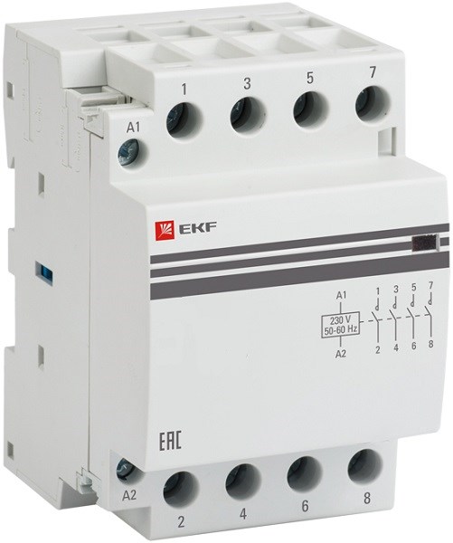 Контактор модульный EKF km-3-40-40 152043