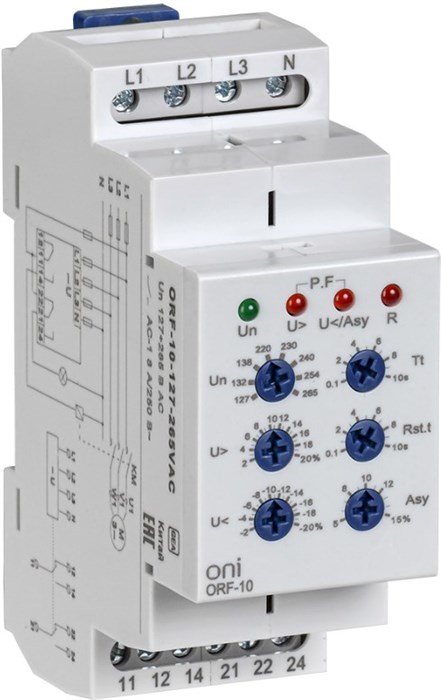 Реле контроля фаз ONI ORF-10-127-265VAC 154700