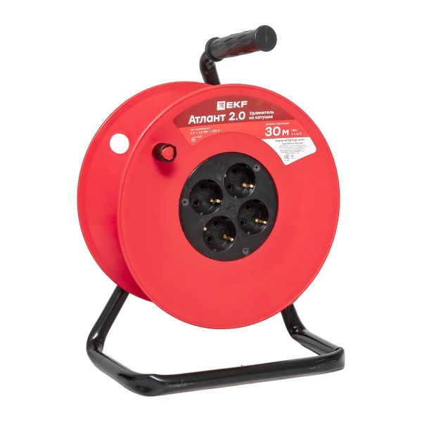 Удлинитель на катушке EKF UKA02-06-275-4-30 157306