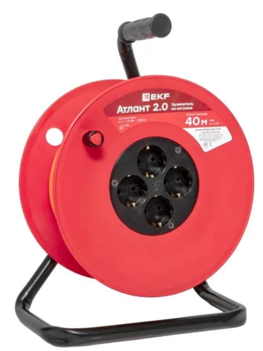 Удлинитель на катушке EKF UKA02-06-275-4-40 157318