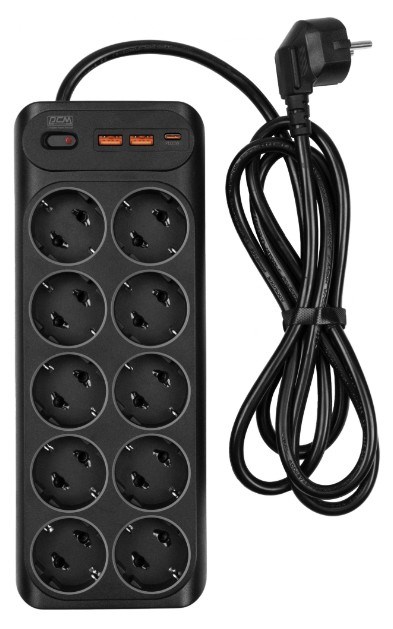 Сетевой фильтр  Powercom SP-10 USB2A1CB 1.8M 157343