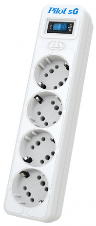 Сетевой фильтр  ZIS Pilot SG 4x8 10м 157460