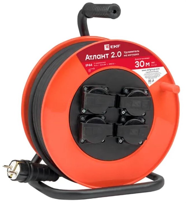 Удлинитель на катушке EKF UKA02-16-315-4-30-IP44 158124