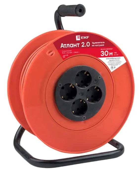 Удлинитель на катушке EKF UKA02-10-310-4-30 158148