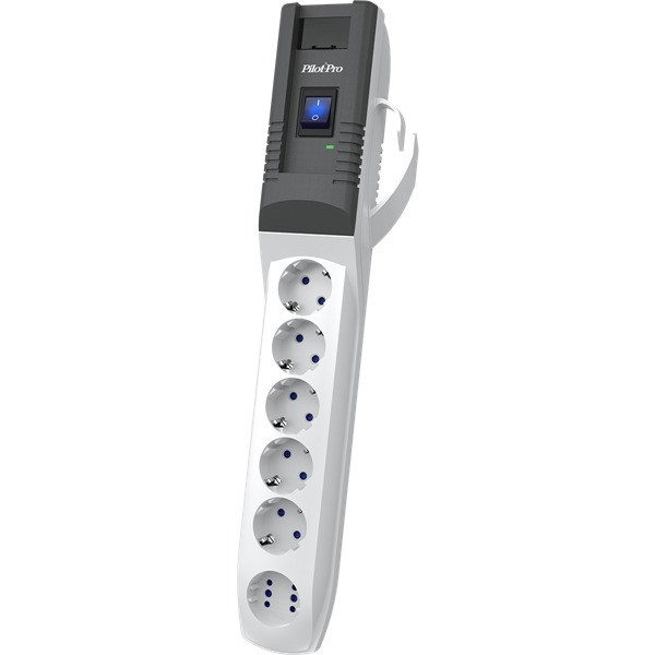 Сетевой фильтр  ZIS Pilot Pro USB 5m 158154