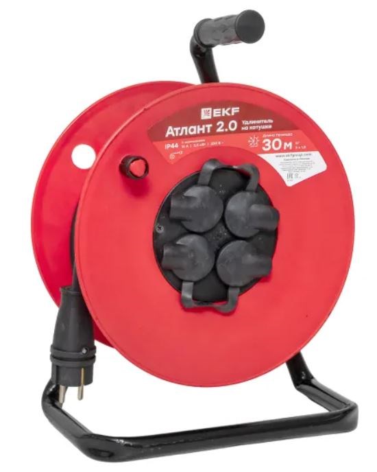 Удлинитель на катушке EKF UKA02-16-315R-4-30-IP44 158246