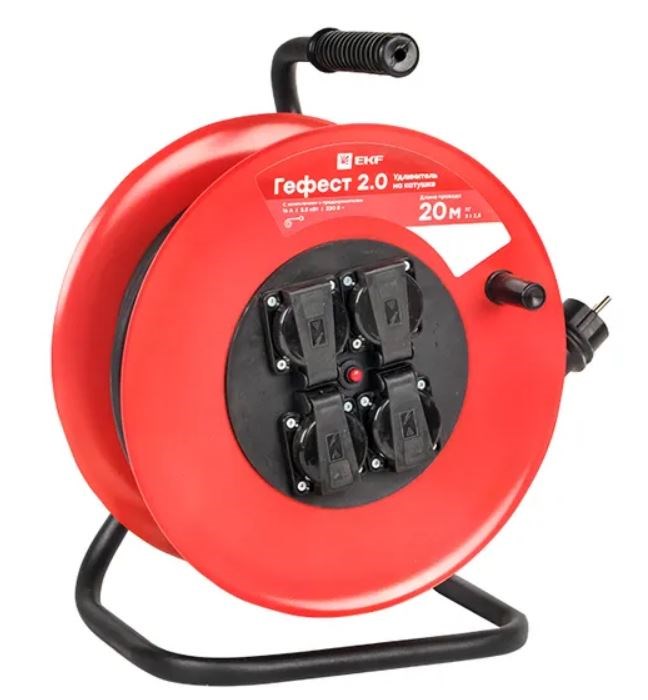 Удлинитель на катушке EKF UKG02-16-R325-4-20-IP44 158362