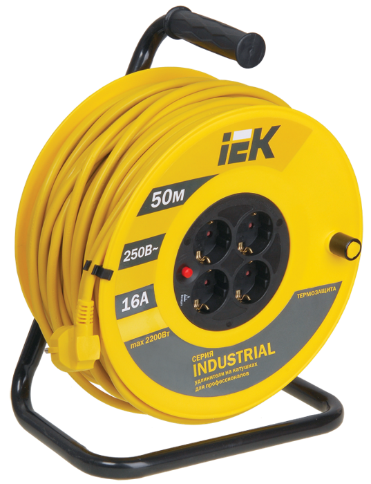Удлинитель силовой IEK WKP15-16-04-50 158397