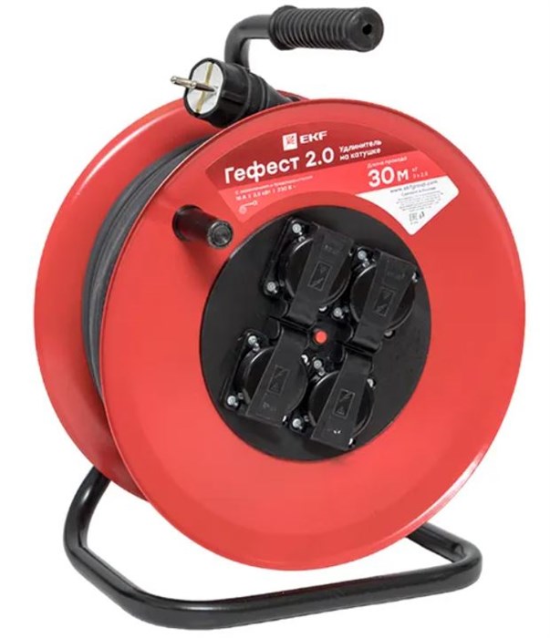 Удлинитель на катушке EKF UKG02-16-R325-4-30-IP44 158550