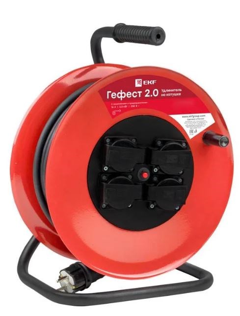 Удлинитель на катушке EKF UKG02-16-R325-4-40-IP44 158694