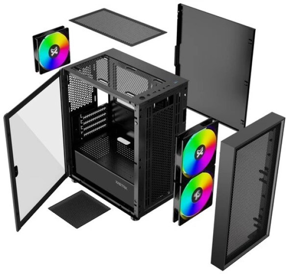 Корпус;mATX;Xastra;A305M;3ARGB 106212