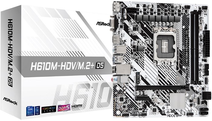 Материнская;плата;mATX;ASRock;H610M-HDV/M.2+;D5 107473