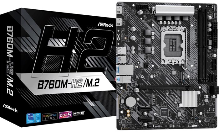 Материнская;плата;mATX;ASRock;B760M-H2/M.2 107498