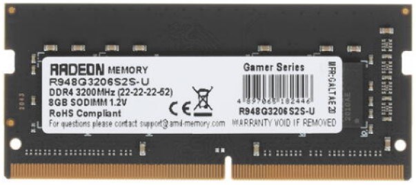 SODIMM;DDR4;8GB;AMD;R948G3206S2S-U 108832