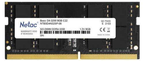 SODIMM;DDR4;8GB;Netac;NTBSD4N32SP-08 108844
