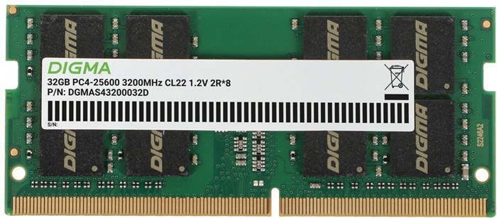 SODIMM;DDR4;32GB;Digma;DGMAS43200032D 108887
