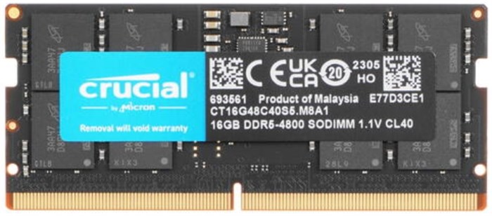 SODIMM;DDR5;16GB;Crucial;CT16G48C40S5 108925