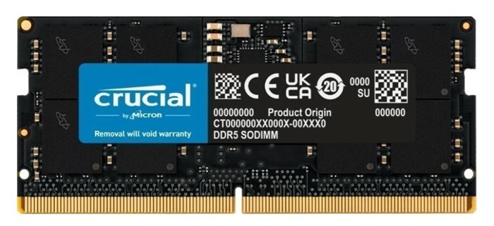 SODIMM;DDR5;16GB;Crucial;CT16G56C46S5 108937