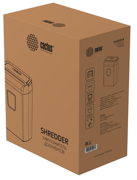 Уничтожитель;бумаг;;Cactus;CS-SH-E4 120719