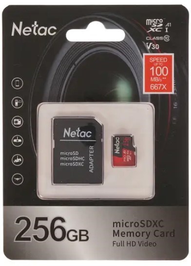 Карта;памяти;MicroSDXC;256GB;Netac;NT02P500PRO-256G-R 121993