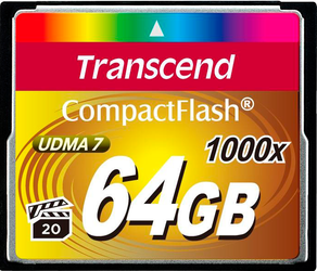 Карта;памяти;CompactFlash;64GB;Transcend;TS64GCF1000 122150