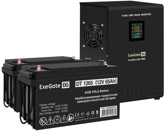 Комплект;;Exegate;FineSine;SX-1500.LCD.AVR.2SH 102421