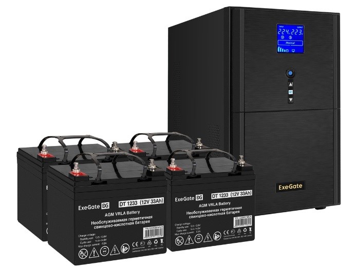 Комплект;;Exegate;SineTower;SZ-3000.LCD.AVR.3SH.1C13.RJ.USB 102452