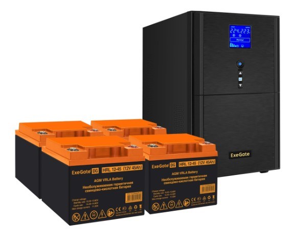 Комплект;;Exegate;SineTower;SZ-3000.LCD.AVR.3SH.1C13.RJ.USB 102467