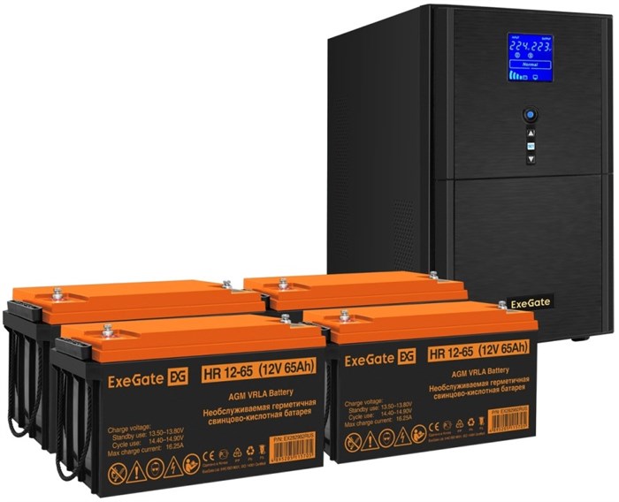 Комплект;;Exegate;SineTower;SZ-5000.LCD.AVR.2SH.1C13.T.RJ.USB 102484