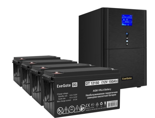 Комплект;;Exegate;SineTower;SZ-3000.LCD.AVR.3SH.1C13.RJ.USB 102504