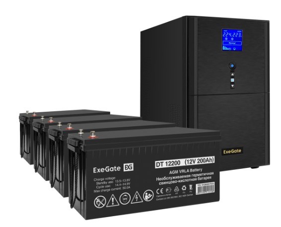 Комплект;;Exegate;SineTower;SZ-3000.LCD.AVR.3SH.1C13.RJ.USB 102506