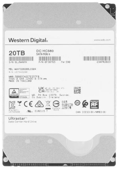 Жесткий;диск;20TB;SATA;6Gb/s;Western;Digital;Ultrastar;DC;HC560 102891