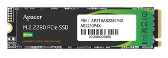 Накопитель;SSD;M.2;2280;Apacer;AP256GAS2280P4X-1;256;ГБ 103082