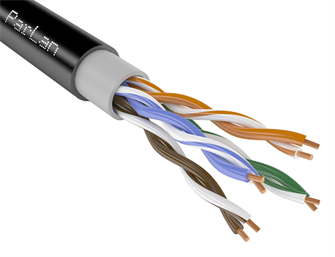 Кабель витая пара  Паритет U/UTP cat 5e 4х2х0,52 PVC/PE 131843