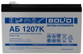 {{photo.Alt || photo.Description || 'Аккумулятор  Болид АБ 1207К'}}