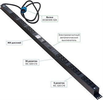 {{photo.Alt || photo.Description || 'Блок розеток  Cabeus SMART-PDU-32-1P-36C13-6C19-I309-CM'}}