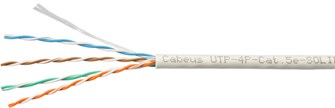 Кабель витая пара U/UTP 5e кат. 4 пары Cabeus UTP-4P-Cat.5e-SOLID-GY-50 137324