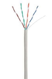 Кабель витая пара U/UTP 5e кат. 4 пары Netlan EC-UU004-5E-PVC-GY-1 137348