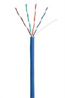 Кабель витая пара U/UTP 5e кат. 4 пары Netlan CCA-UU004-5E-PVC-BL 137414